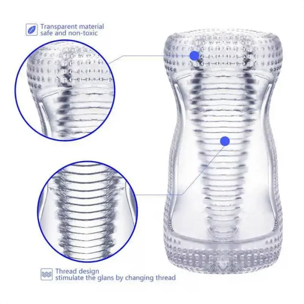Masturbador Transparente Hann X2