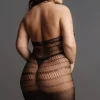 Mini Vestido High Neck With Sexy Net & Lace Le Désir by Shots Tamanho Grande