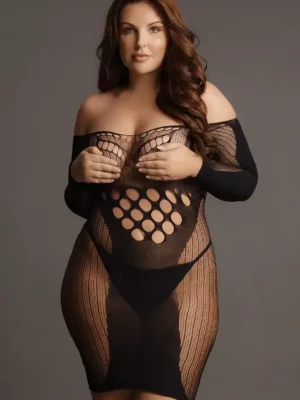Mini Vestido Long Sleeved Net Le Désir by Shots Tamanho Grande