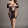 Mini Vestido Long Sleeved Net Le Désir by Shots Tamanho Grande