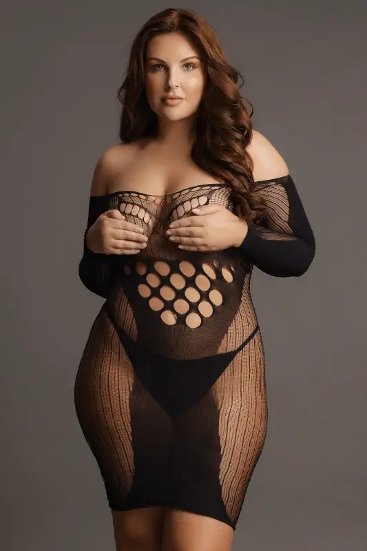Mini Vestido Long Sleeved Net Le Désir by Shots Tamanho Grande