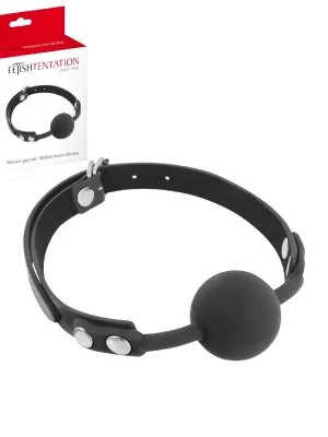 Mordaça Silicone Gag Ball Preto