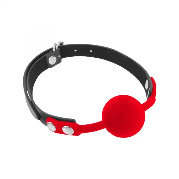 Mordaça Silicone Gag Ball Vermelho