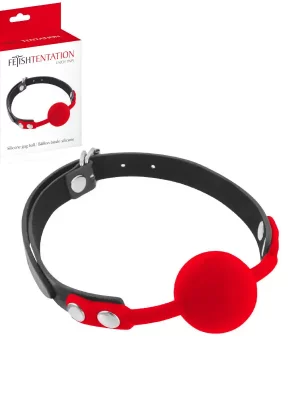 Mordaça Silicone Gag Ball Vermelho