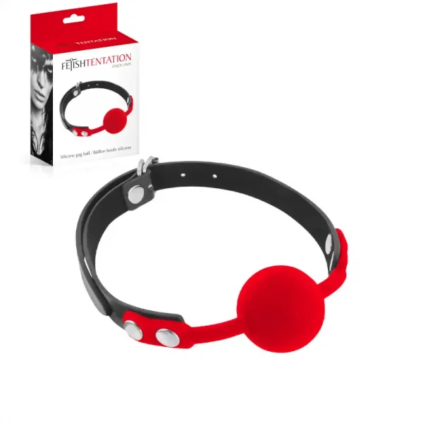 Mordaça Silicone Gag Ball Vermelho