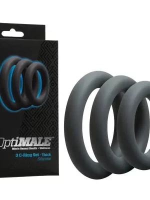 OptiMALE C-Rings Conjunto de 3 Aneis Antracite