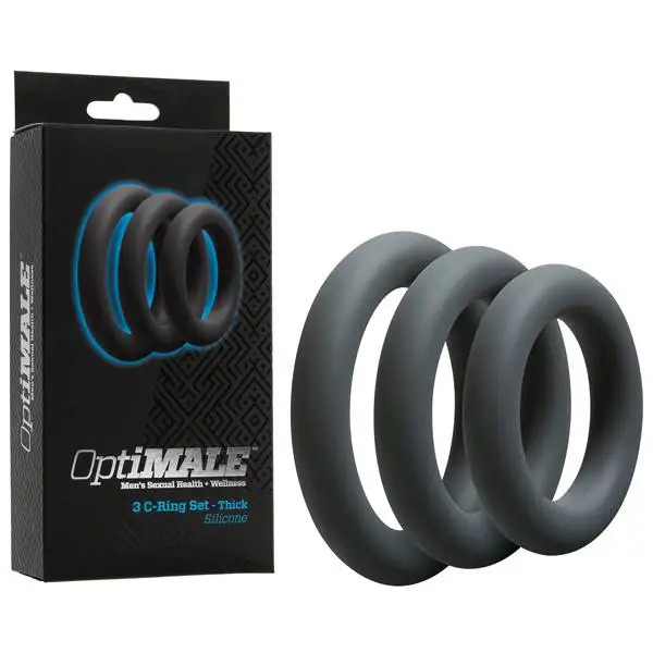 OptiMALE C-Rings Conjunto de 3 Aneis Antracite