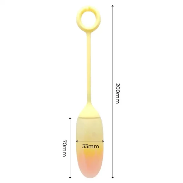 Ovo Vibratório Com App - Amarelo Laranja