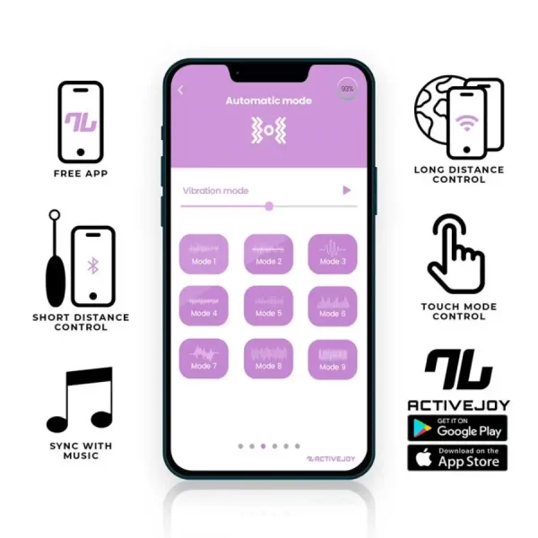 Ovo Vibratório Com App - Azul Roxo