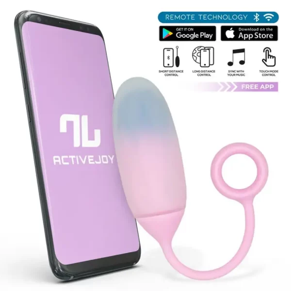 Ovo Vibratório Com App - Rosa Azul