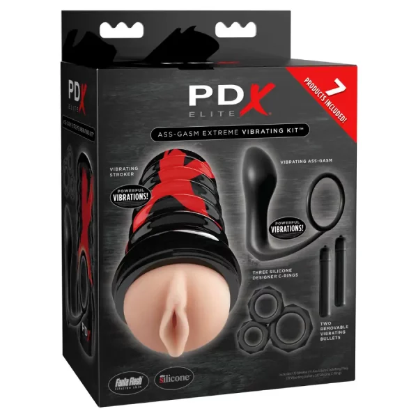 PDX Elite Ass-Gasm Extreme Vibrating Kit