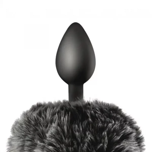 Plug Anal Com Cauda de Coelhinho Preto