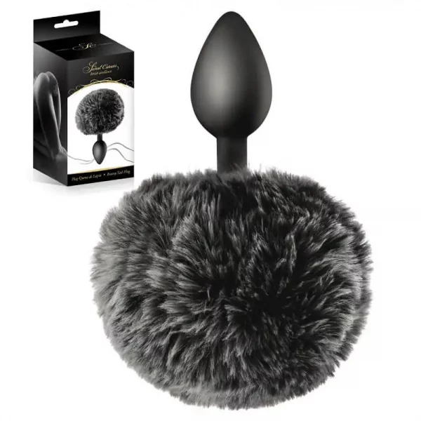 Plug Anal Com Cauda de Coelhinho Preto