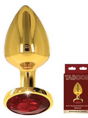 Plug Anal Dourado Com Cristal Taboom Diamond Jewel - M