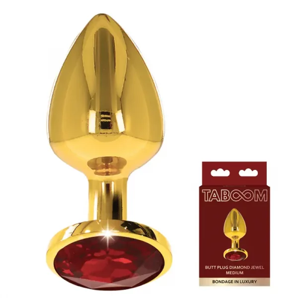 Plug Anal Dourado Com Cristal Taboom Diamond Jewel - M