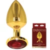 Plug Anal Dourado Com Cristal Taboom Diomond Jewel - L