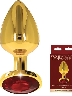 Plug Anal Dourado Com Cristal Taboom Diomond Jewel - L