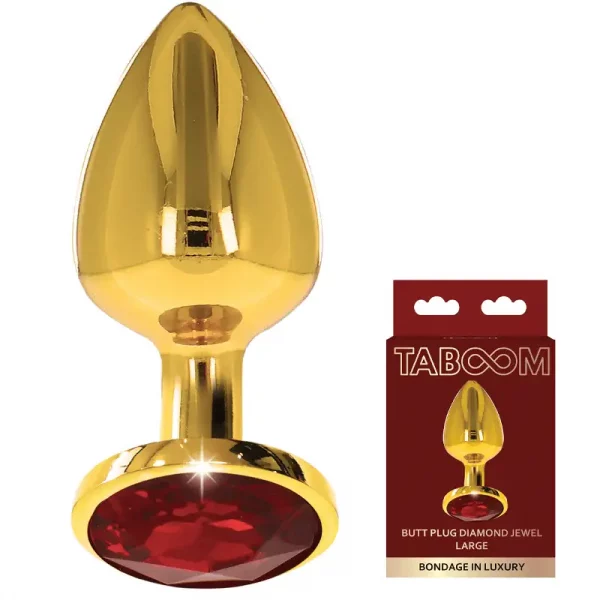 Plug Anal Dourado Com Cristal Taboom Diomond Jewel - L