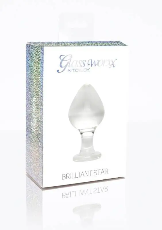 Plug Anal em Vidro Glass Worxx Brilliant Star