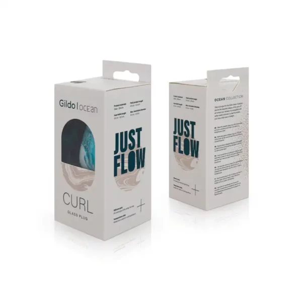 Plug Anal em Vidro Ocean Curl