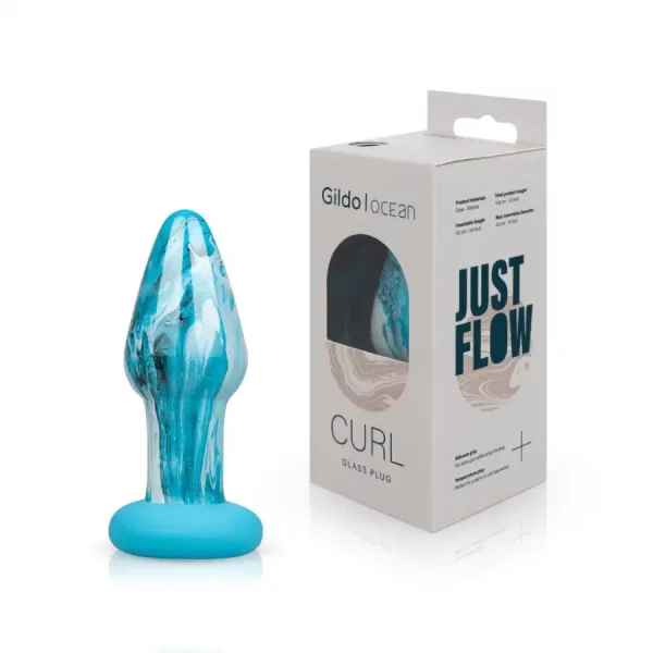 Plug Anal em Vidro Ocean Curl