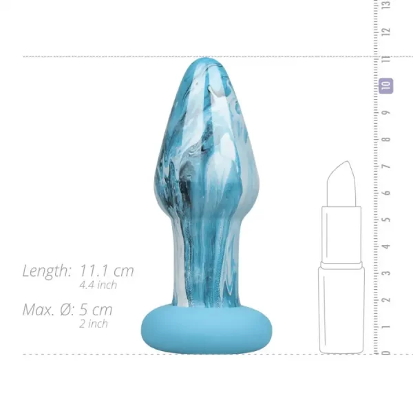 Plug Anal em Vidro Ocean Curl