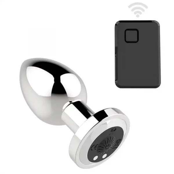 Plug Anal Inox com Vibração e Comando Wireless