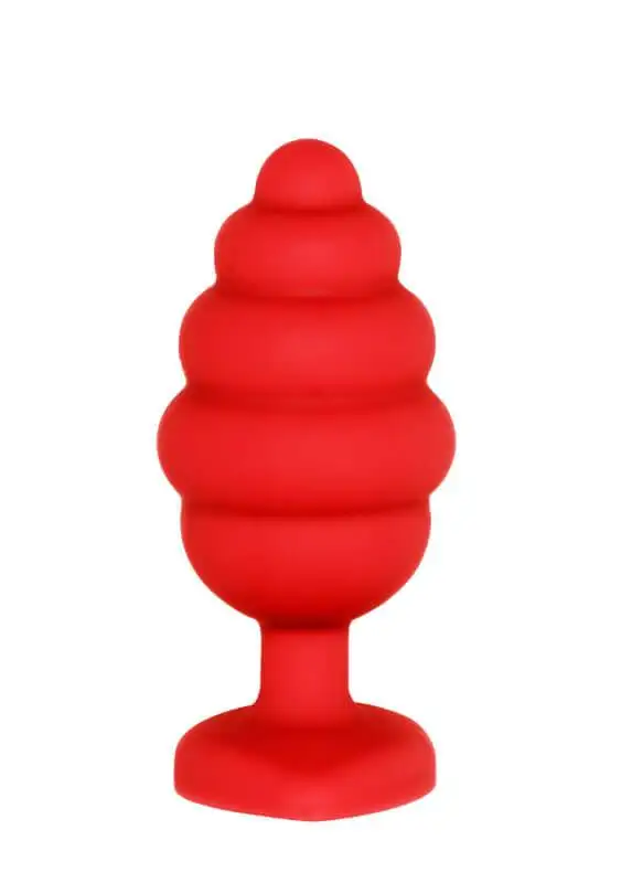 Plug Anal L Ribbed Diamond Heart Vermelho Ouch!