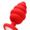 Plug Anal L Ribbed Diamond Heart Vermelho Ouch!