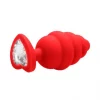 Plug Anal L Ribbed Diamond Heart Vermelho Ouch!