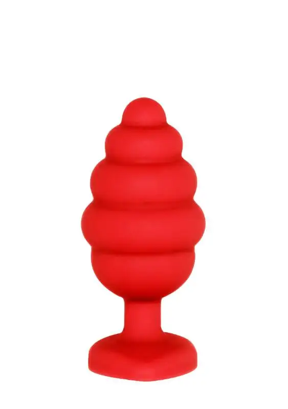 Plug Anal M Ribbed Diamond Heart Vermelho Ouch!