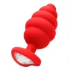 Plug Anal M Ribbed Diamond Heart Vermelho Ouch!