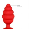 Plug Anal M Ribbed Diamond Heart Vermelho Ouch!