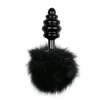 Plug Anal Metálico com Cauda de Coelhinho Preta EasyToys
