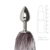 Plug Anal Metálico com Cauda de Raposa Cinzenta EasyToys Prateado