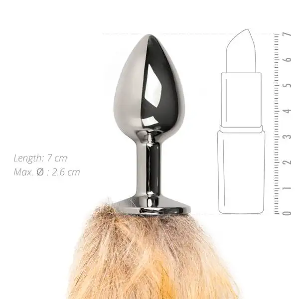 Plug Anal Metálico com Cauda de Raposa EasyToys Prateado