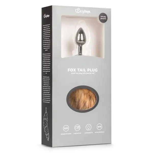 Plug Anal Metálico com Cauda de Raposa EasyToys Prateado