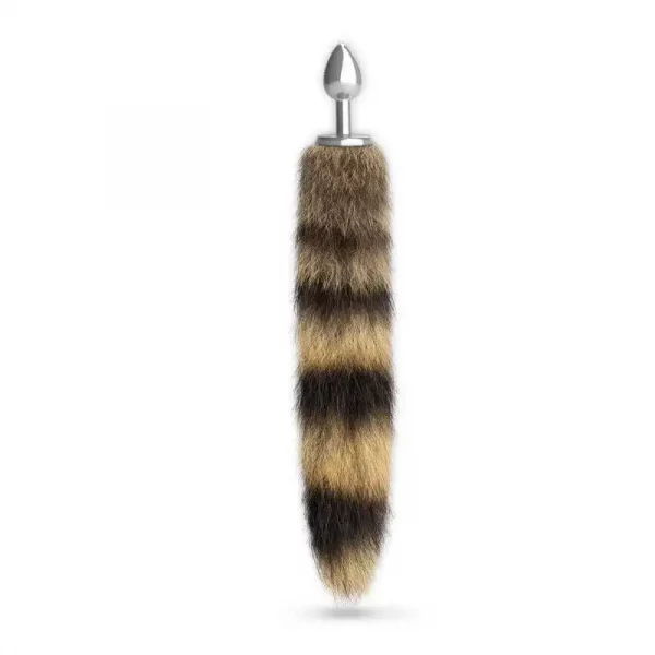 Plug Anal Metálico com Cauda de Raposa Foxy Silver