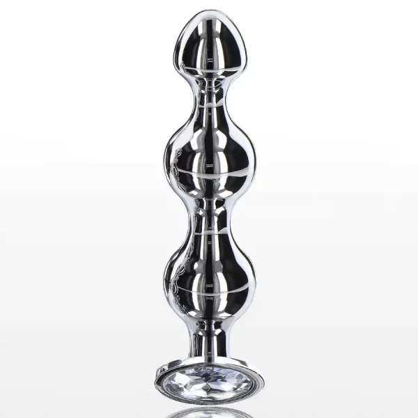 Plug Anal Metálico com Cristal Diamond Star Beads L