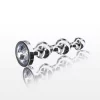 Plug Anal Metálico com Cristal Diamond Star Beads L
