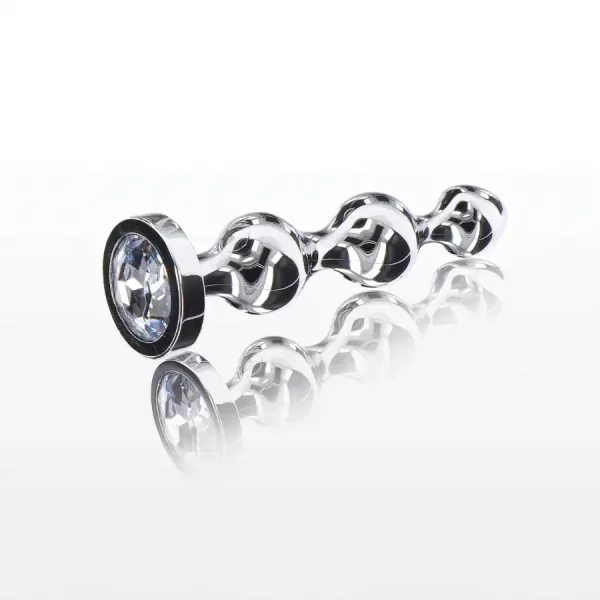 Plug Anal Metálico com Cristal Diamond Star Beads M
