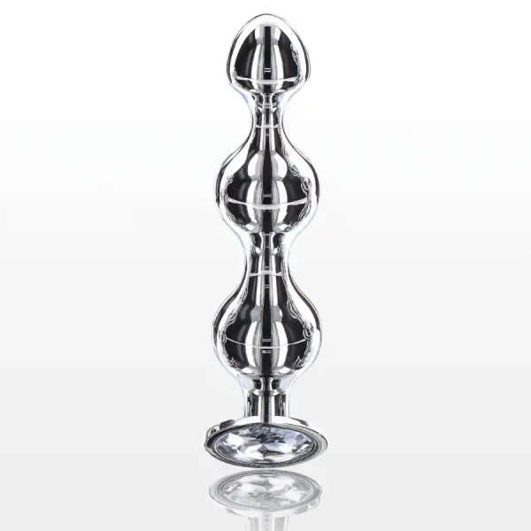 Plug Anal Metálico com Cristal Diamond Star Beads M