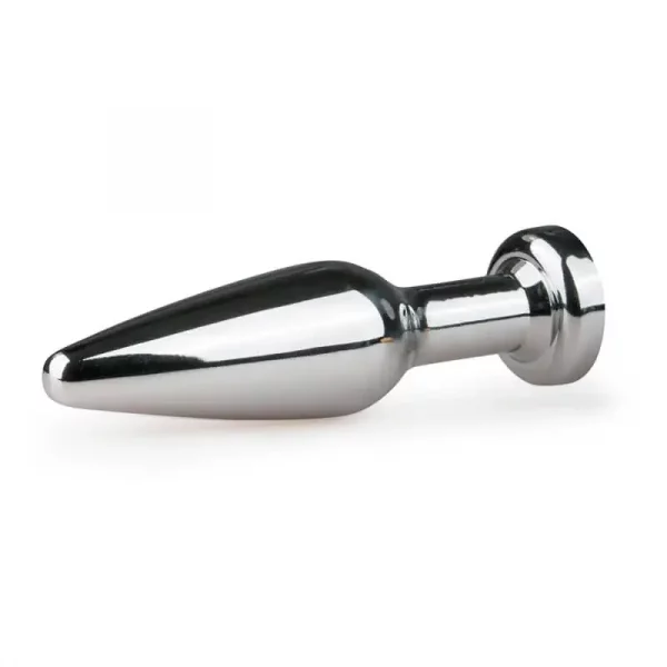 Plug Anal Metálico Com Cristal Transparente Easy Toys