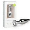 Plug Anal Metálico Com Cristal Transparente Easy Toys