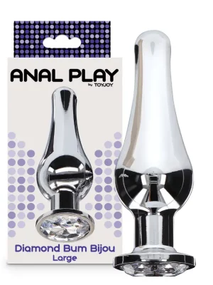 Plug Anal Metálico Diamond Bum Bijou Grande