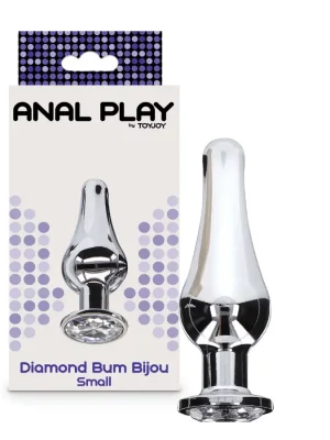 Plug Anal Metálico Diamond Bum Bijou Pequeno