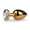 Plug Anal Metálico Dourado com Cristal - Pequeno