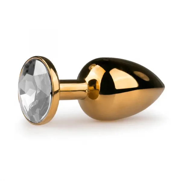 Plug Anal Metálico Dourado com Cristal - Pequeno