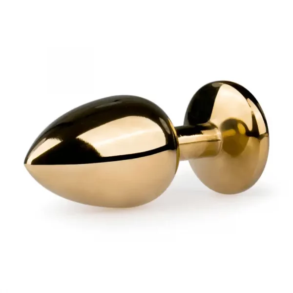Plug Anal Metálico Dourado com Cristal - Pequeno
