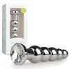 Plug Anal Metálico Ondulado com Cristal Transparente EasyToys Prateado